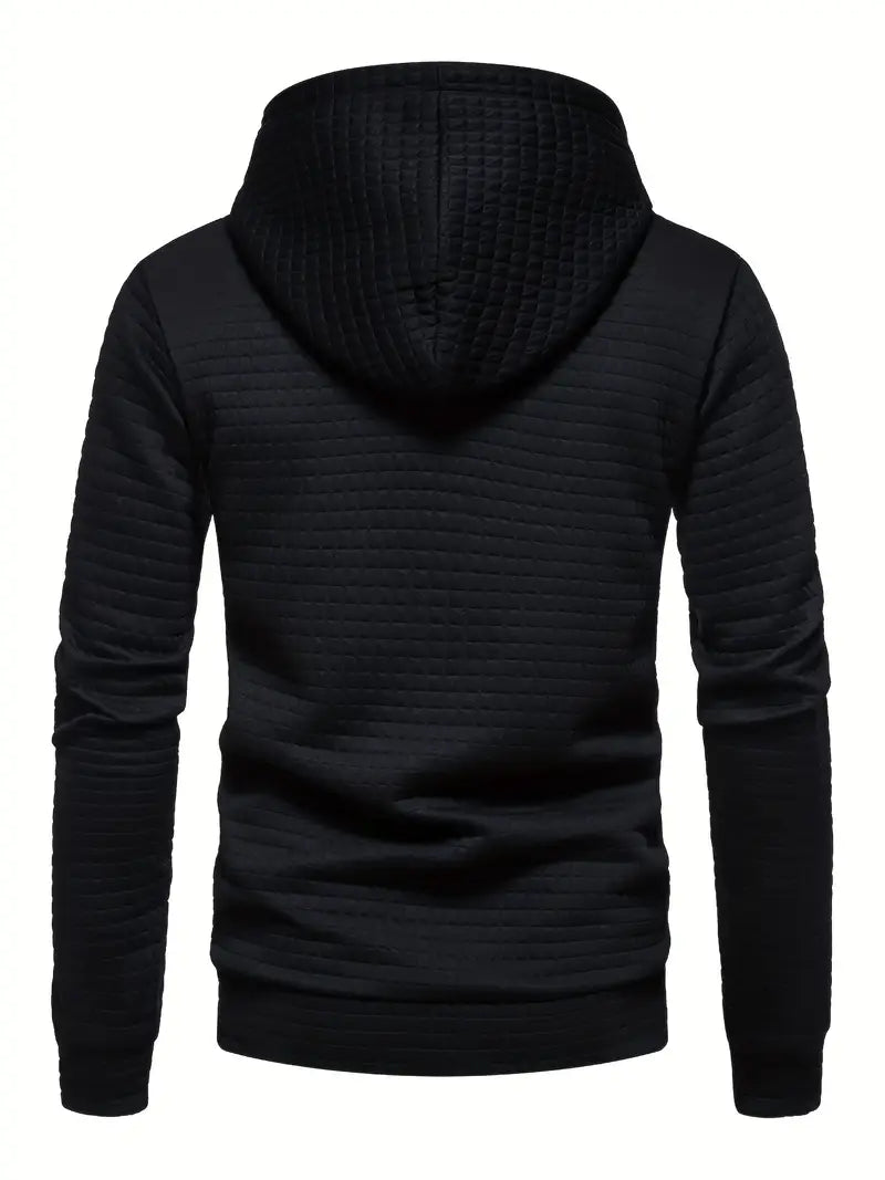 Men's Casual Sports Pullover Sweatshirt – Boho Style Long Sleeve Hoodie with Embroidered Design