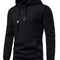 Men's Casual Sports Pullover Sweatshirt – Boho Style Long Sleeve Hoodie with Embroidered Design